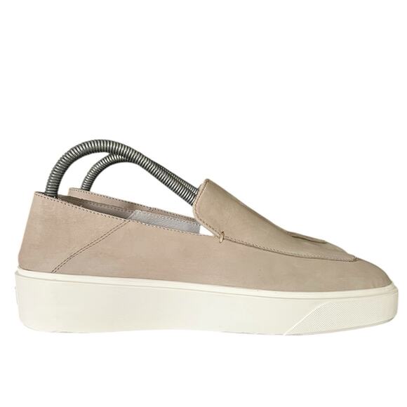 REISS Acer Nubuck Shoes Men Size 8 Slip-on Mushroom Loafers EU39 - Picture 1 of 7